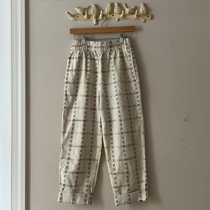 Madewell Jacquard Tapered Huston Pull-On Crop Pants